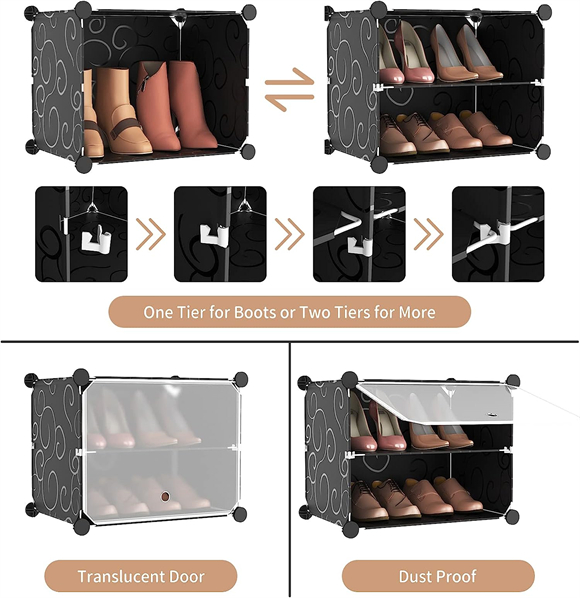 Shoe rack with cover